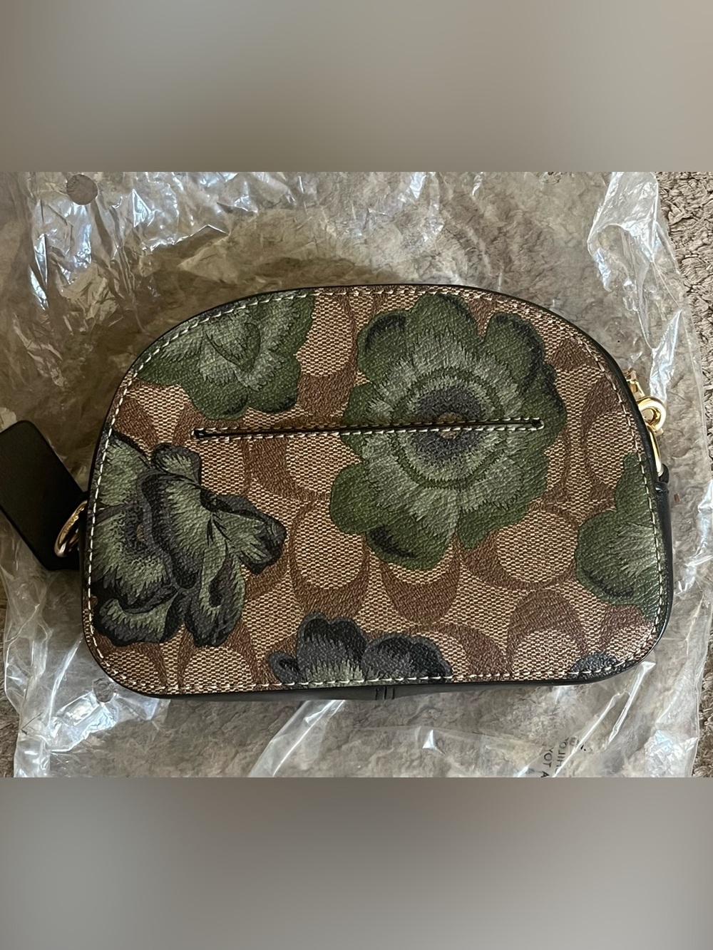 Coach Mini Serena Kaffe Fassett Print C4577 Crossbody IM/Khaki Green Multi - Picture 6 of 7